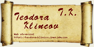 Teodora Klincov vizit kartica